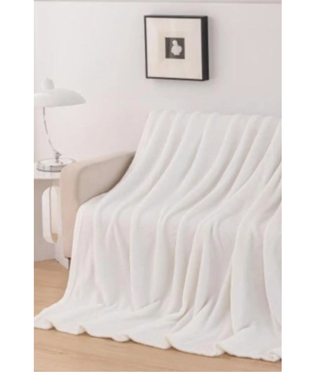 SOFA AND BED BLANKET - WHITE