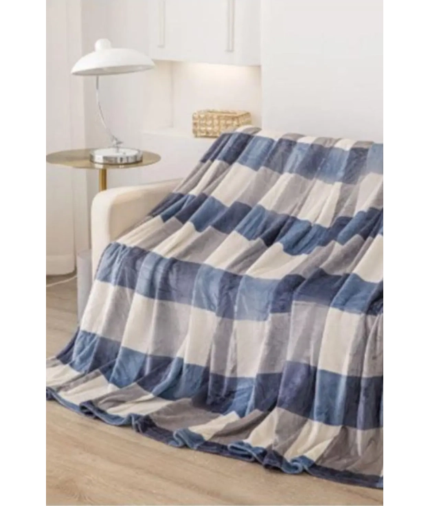 COPERTA PER DIVANO E LETTO - QUADRATO BLU