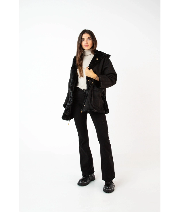 Cappotto reversibile Bloner - Nero Pianno 39