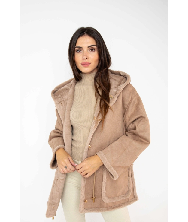 Cappotto reversibile Bloner - Beige Pianno 39