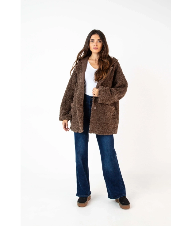 Manteau réversible Merce - Brown Pianno 39