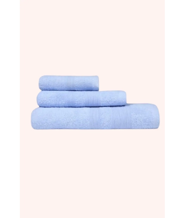 PACK OF 1, 2 OR 4 COTTON BATH TOWELS 400GR - BLUE