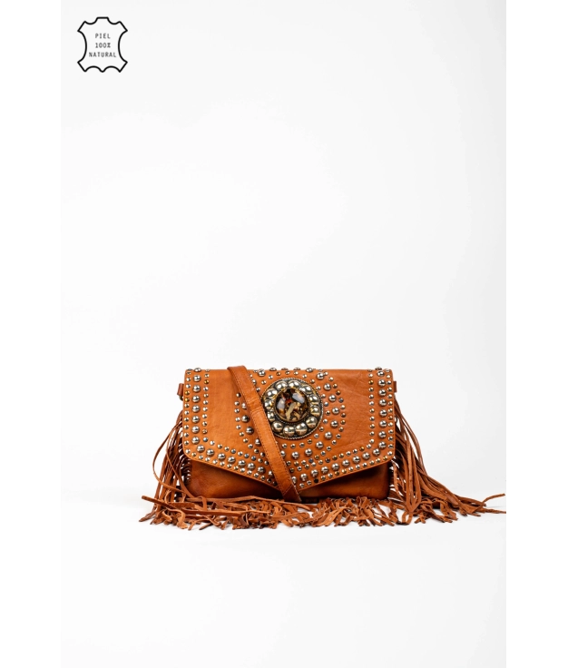 Berses Leather Shoulder Bag - Camel Pianno 39