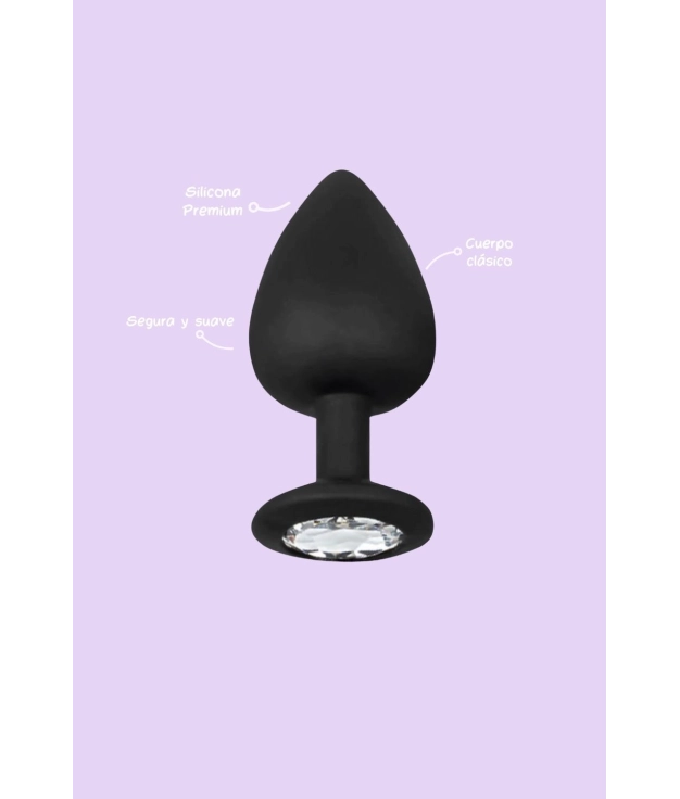 Afterdark Sparkly Anal Plug - Black Pianno 39