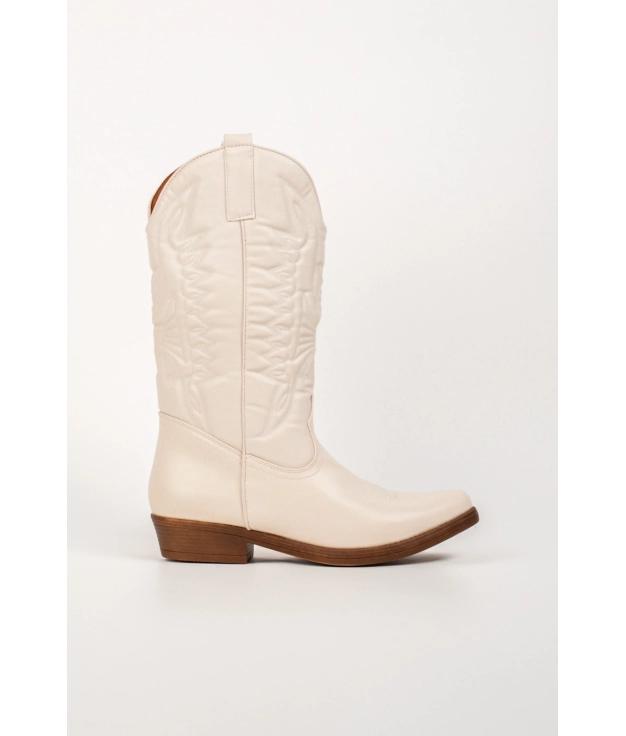 Bota Cowboy Kenir - Beige Pianno 39