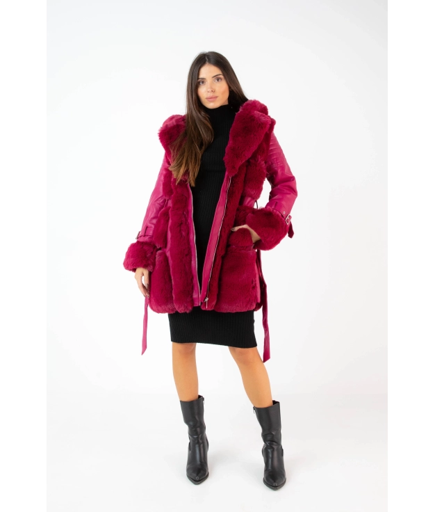 Cappotto Hugelu - Fucsia Pianno 39