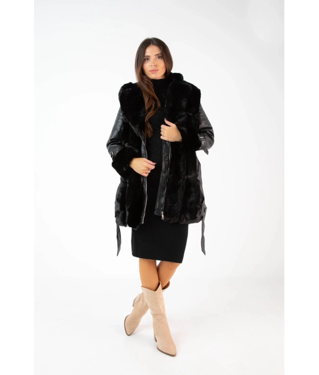 Hugelu Coat - Black Pianno 39