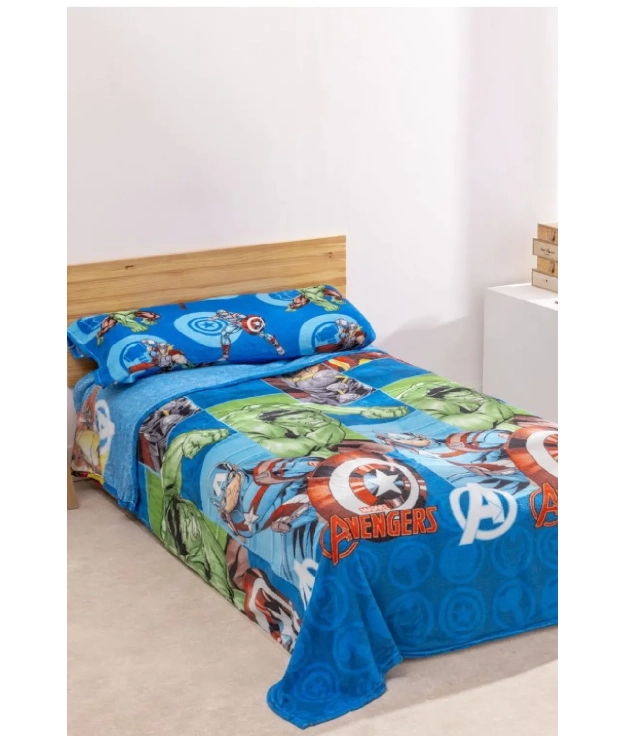 CONJUNTO DE ROUPA DE CAMA PARA CRIANÇA CORALINA ADVENGERS