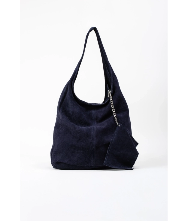 Sac à main en cuir Leoni - Bleu foncé Pianno 39