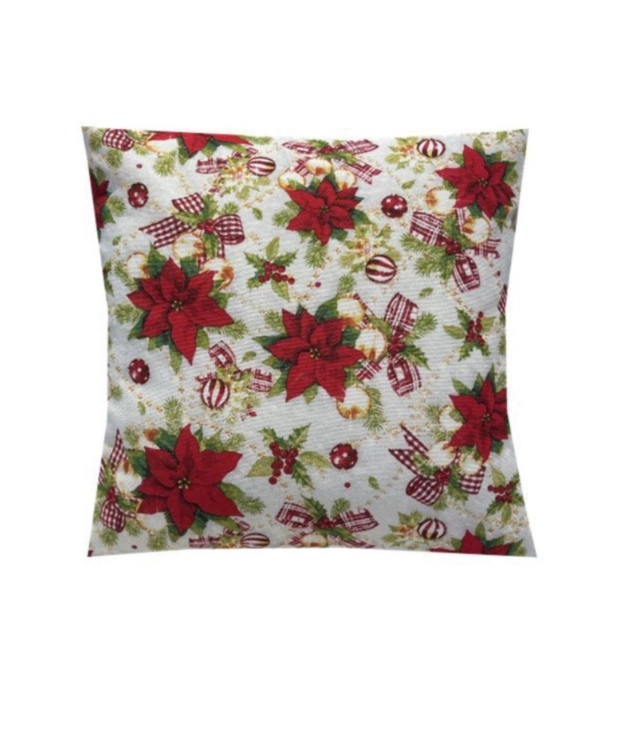 Conjunto de 2 capas de almofada com flores de Natal