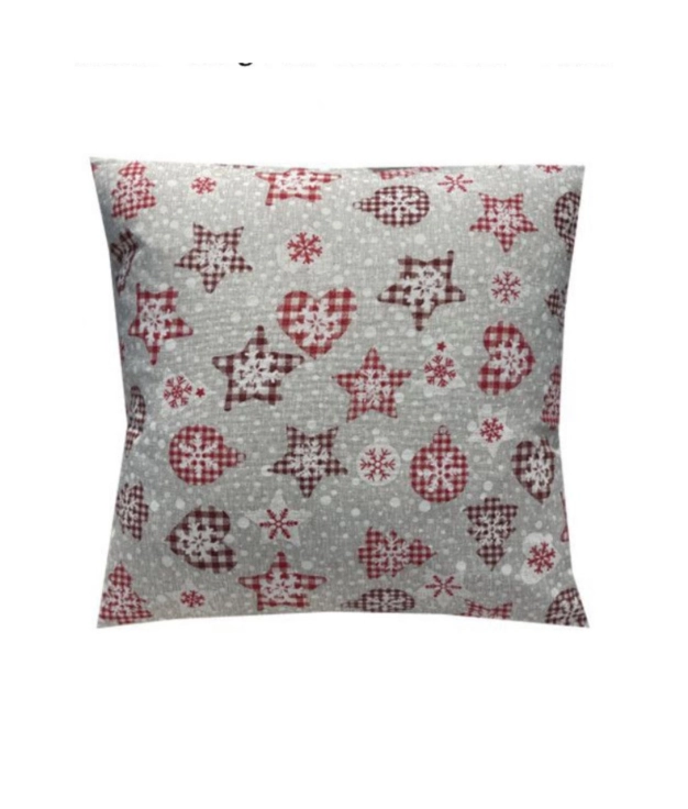 Lot de 2 housses de coussin de Noël Flocons de Noël