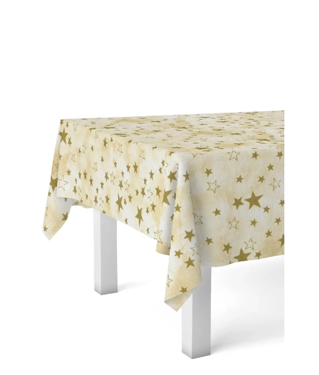 Christmas Stars Oilcloth Tablecloth