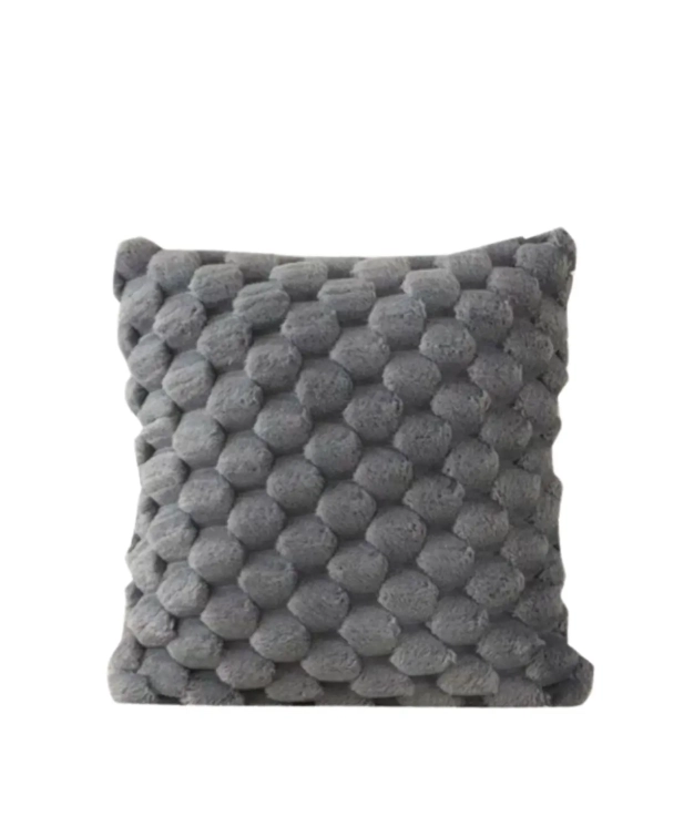 Pompom Cushion Cover - Grey