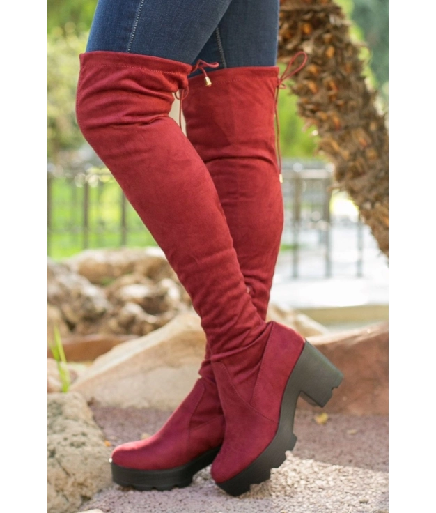 Knee-length Boot Turan - Maroon