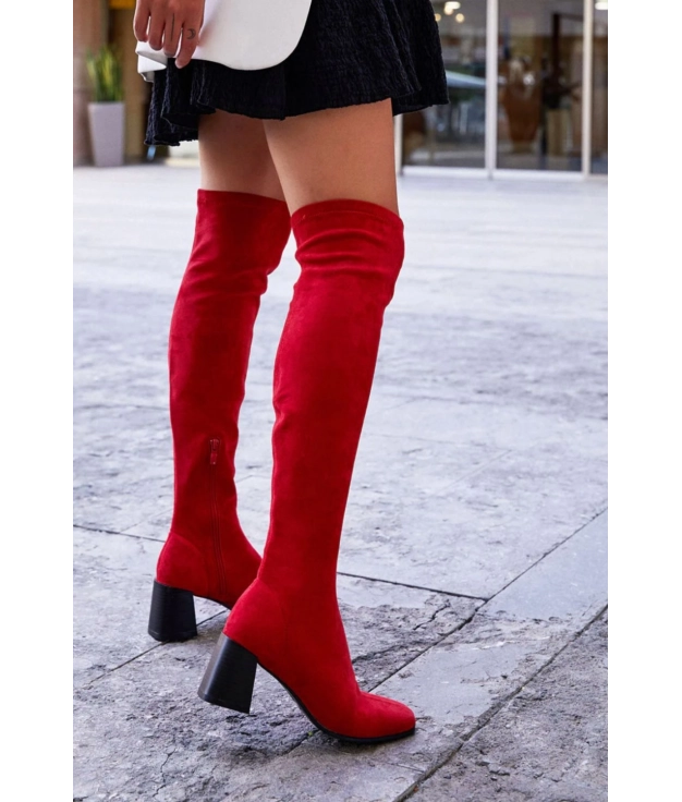 Dolche Tall Boot - Red PIANNO39