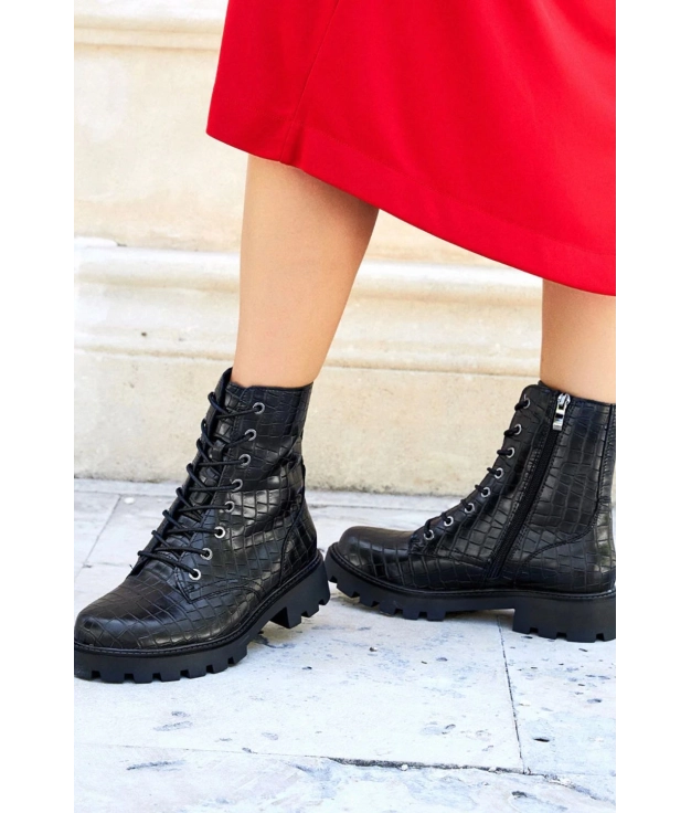 Bota baixa Vinto - Preto estampado Pianno 39