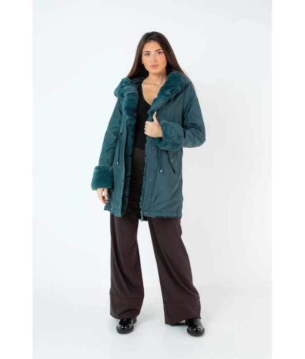 Manteau réversible Bartes - Bleu pétrole Pianno 39