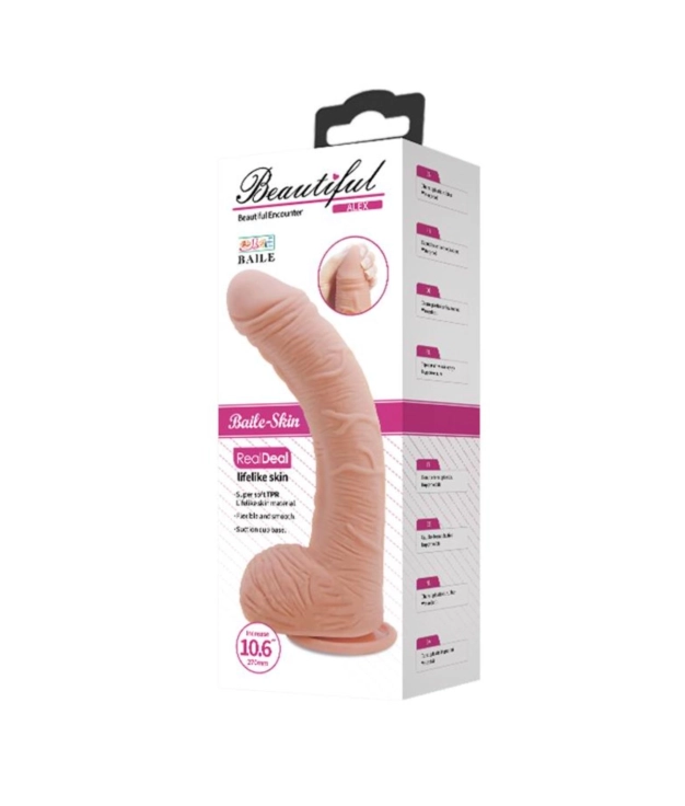 DILDO CON TESTÍCULOS PUNTO G CON VENTOSA NATURAL Pianno 39