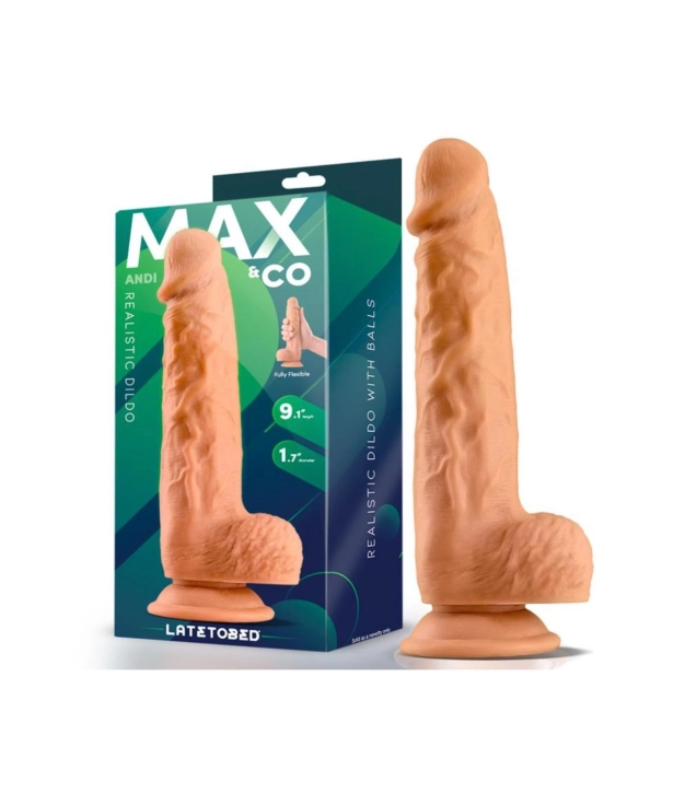 DILDO REALISTA COM TESTÍCULOS 9,1" PIANNO NATURAL 39