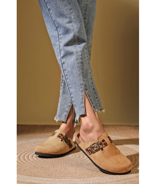 Isis mule shoe - camel/leopard Pianno 39