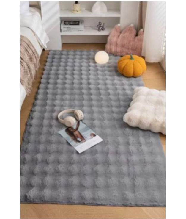 Fuzzy Ultra Soft Rug Various Sizes - Dark Grey