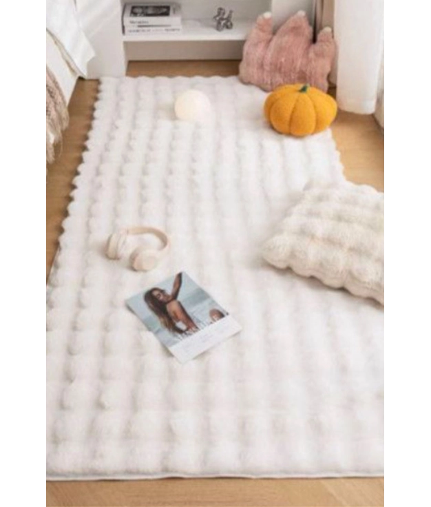 Alfombra Ultra suave Fuzzy Varias Medidas - Blanco