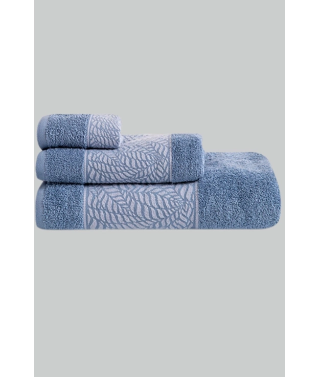 ENSEMBLE DE SERVIETTES DE BAIN 3 PIÈCES - BLEU PIANNO 39