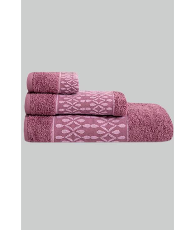 ARIS 3 PIECE TOWEL SET - PINK PIANNO 39