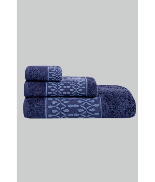 ARIS 3 PIECE TOWEL SET - BLUE PIANNO 39