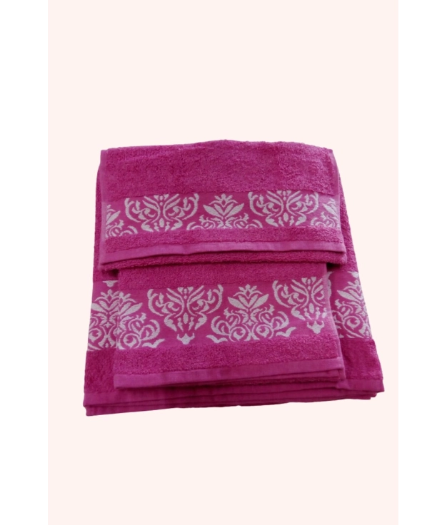 CHICAGO 3-PIECE TOWEL SET - FUCSIA pianno39