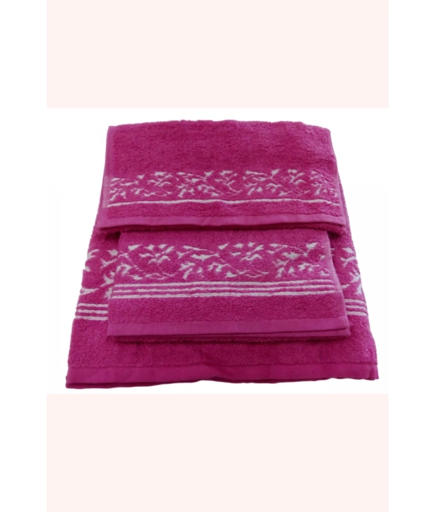 ATLANTA 3-PIECE TOWEL SET - FUCSIA pianno39