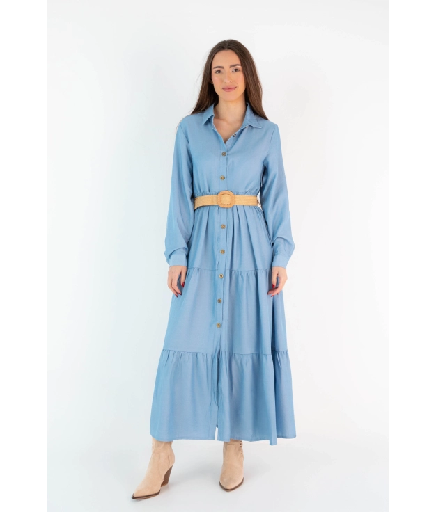 Murfes Dress - Light Denim Pianno 39