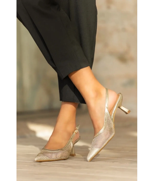 Lima high heel shoe - Gold pianno39