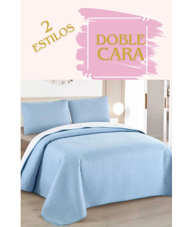 COLCHA BOUTÍ REVERSIBLE  ESTIU - AZUL PIANNO 39