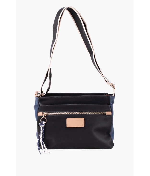 Bolso Bandolera Losor - Negro/Azul Pianno39