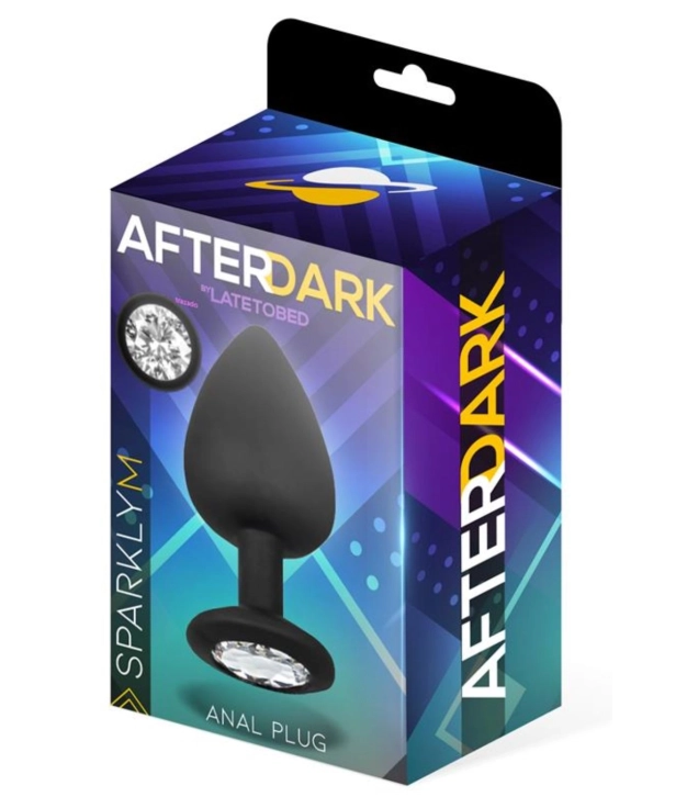 Afterdark Sparkly Anal Plug Size M - Black Pianno 39