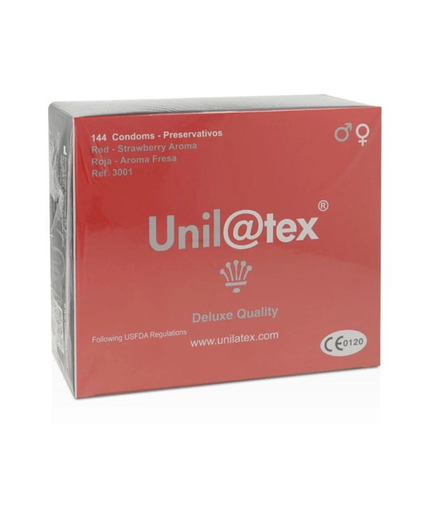 Unilatex Condoms Red - Strawberry 144 units Pianno 39