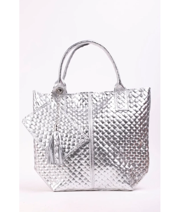 Bolsa de couro Nasula - Silver Pianno 39