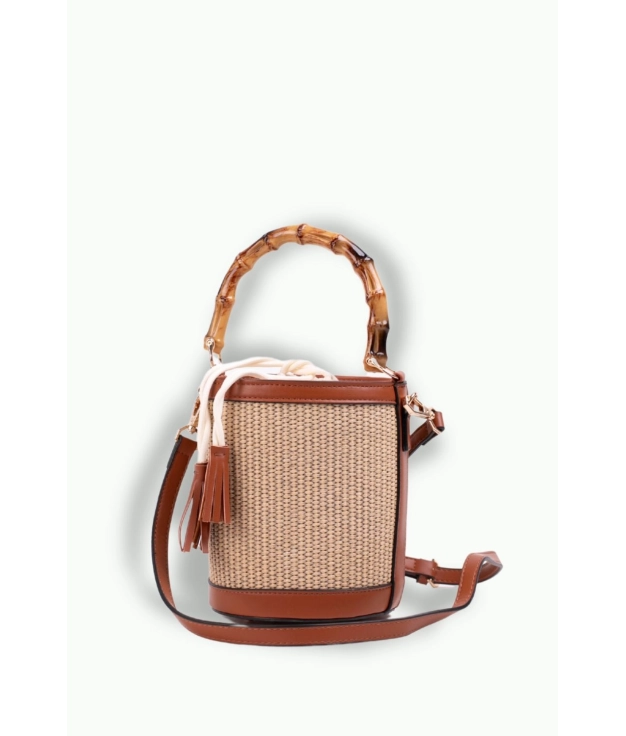 Bolso Bombonera Nirco - Apricot/Marrón  Pianno39