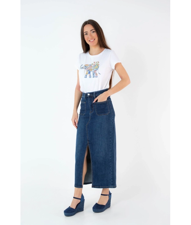 Barmin Skirt - Denim Pianno 39