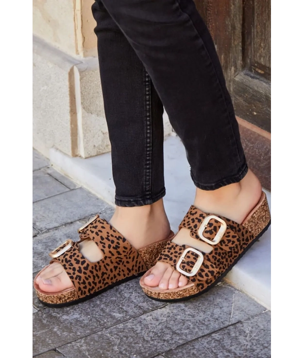 Lorena flat sandal - Leopard pianno39