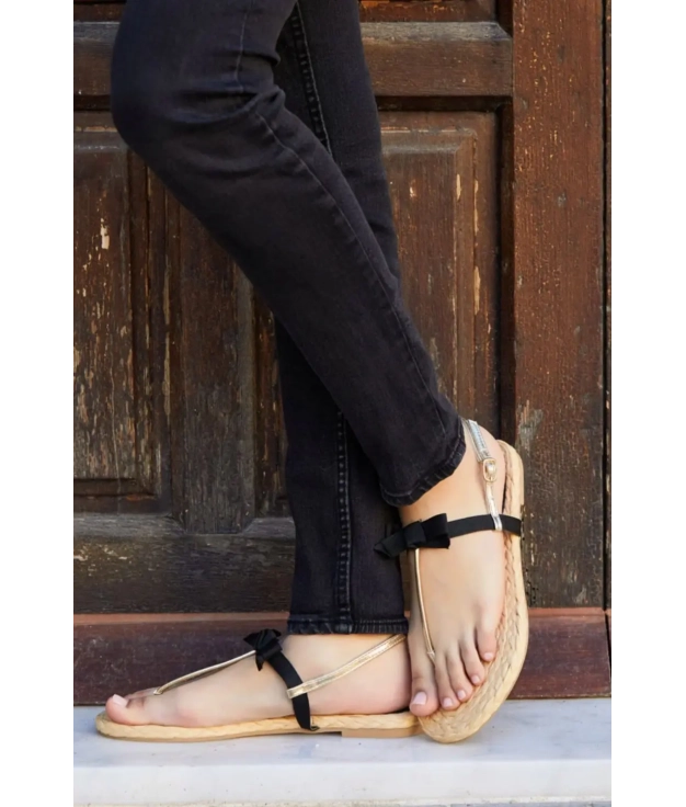 Flat Sandal Leanka - Black Pianno 39