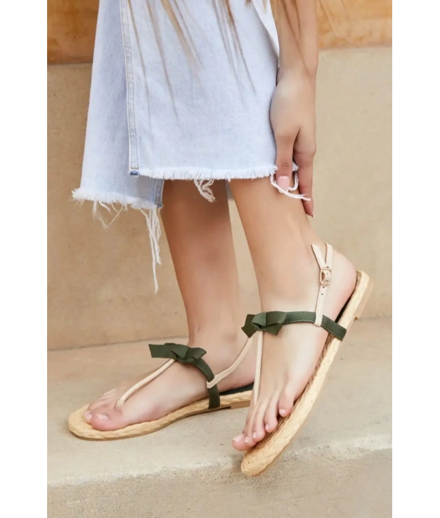 Flat Sandal Leanka - Green Pianno 39