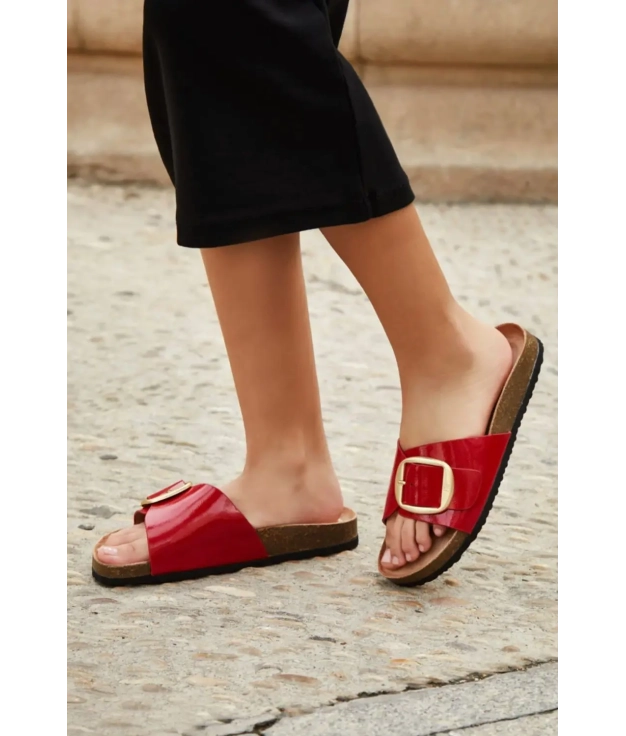 Banisa Flat Sandal - Pianno Red 39