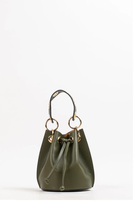 Bolsa de Couro Loupe - Verde Militar Pianno 39