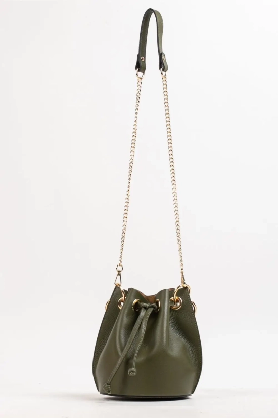 Bolsa de Couro Loupe - Verde Militar Pianno 39 2