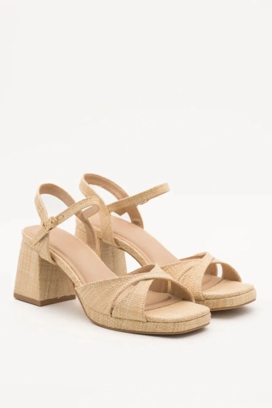 Sandales à talons Curel - Beige Pianno 39
