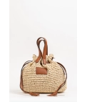 Bolso Bombonera Efecto Rafia Rousse - Beige Pianno39