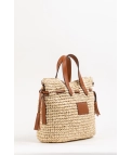 Bolso Bombonera Efecto Rafia Rousse - Beige Pianno39