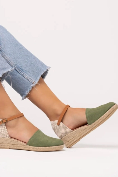 Wedge Leni - verde pianno 39